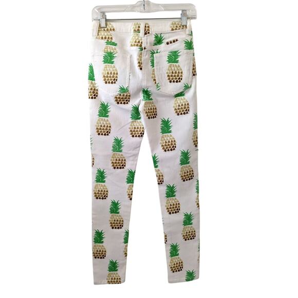 Manoush Sz 34 (FR) White Skinny Leg Jeans with Embroidered Pineapple Detail - Picture 5 of 7